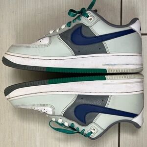 Nike Air Force 1 '07 LV8 Low Split - Light Silver Deep Royal size 8
